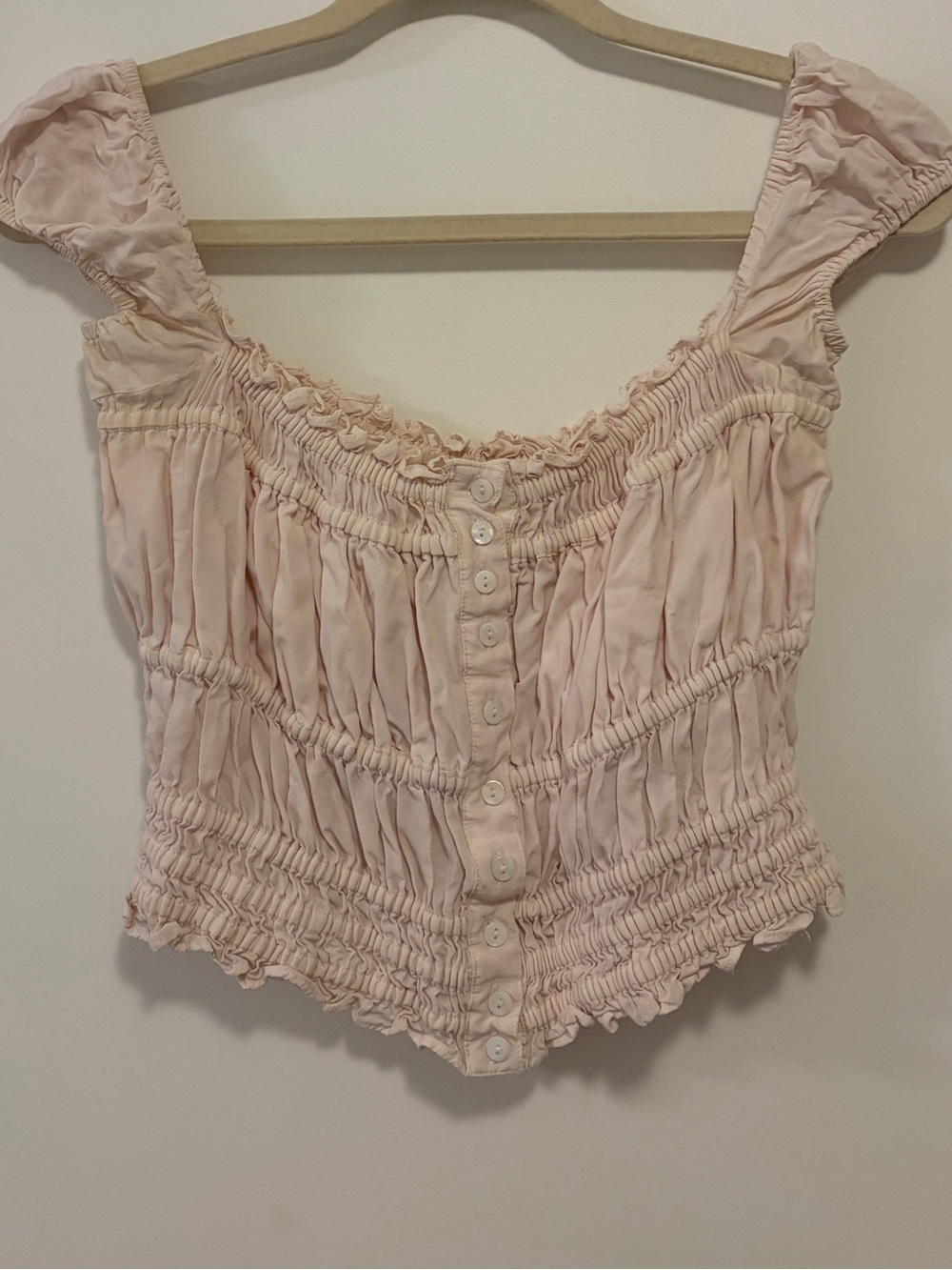 With Jean Off Shoulder Pink Tank L